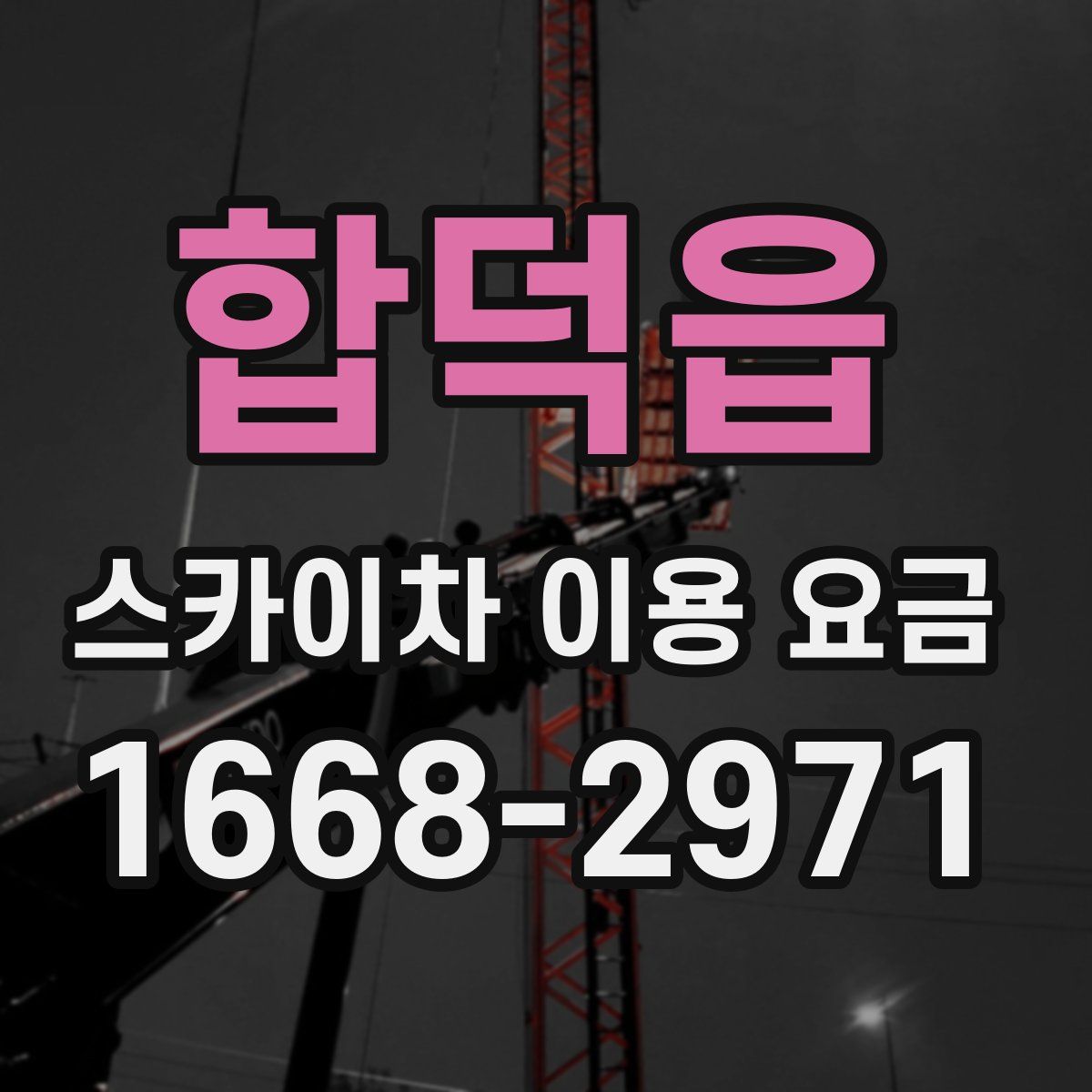 합덕읍 스카이차 이용 요금