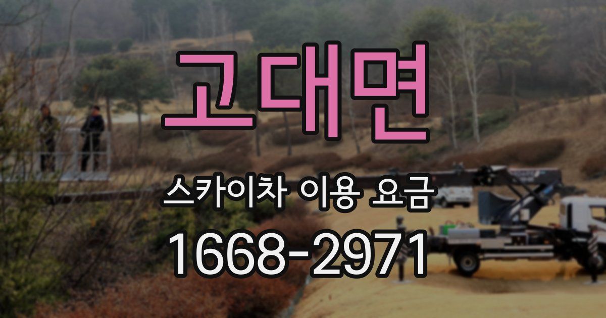 고대면 스카이차 이용 요금
