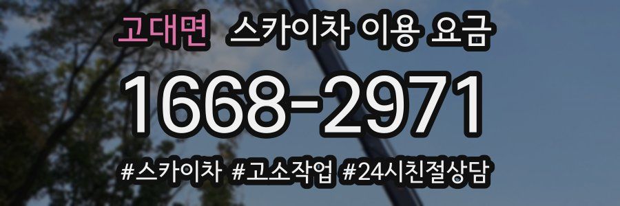 고대면 스카이차 이용 요금