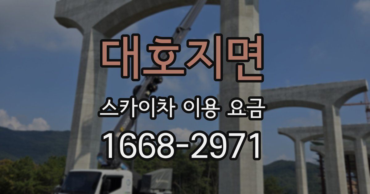 대호지면 스카이차 이용 요금