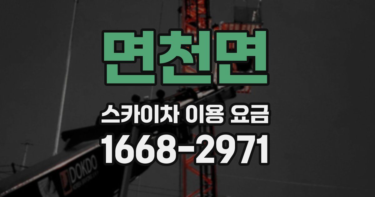 면천면 스카이차 이용 요금