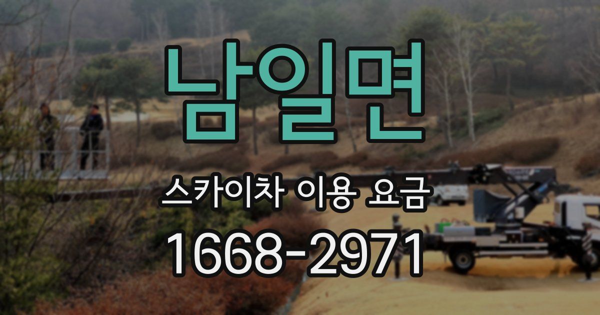 남일면 스카이차 이용 요금