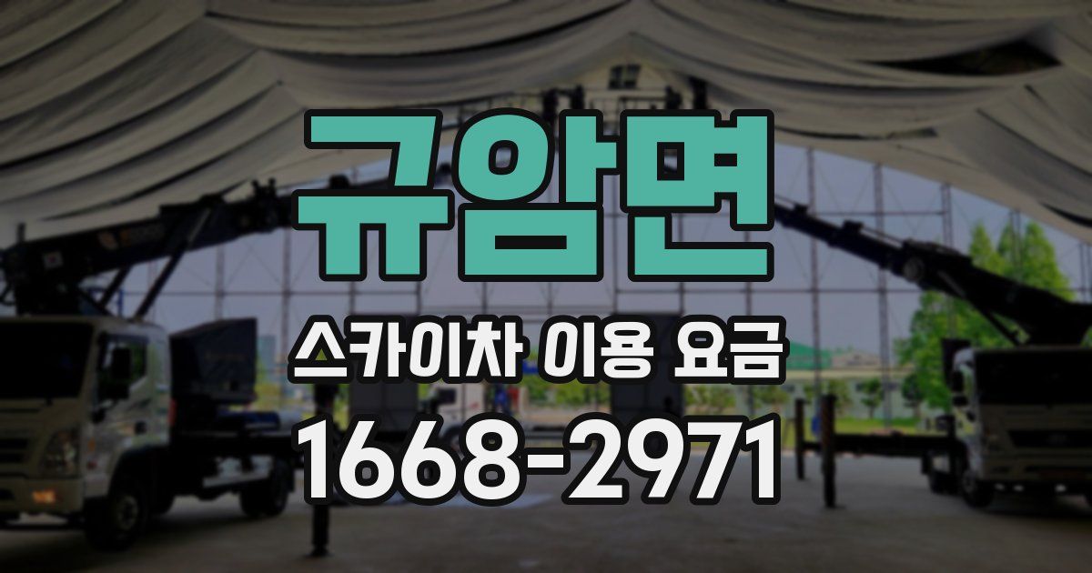 규암면 스카이차 이용 요금
