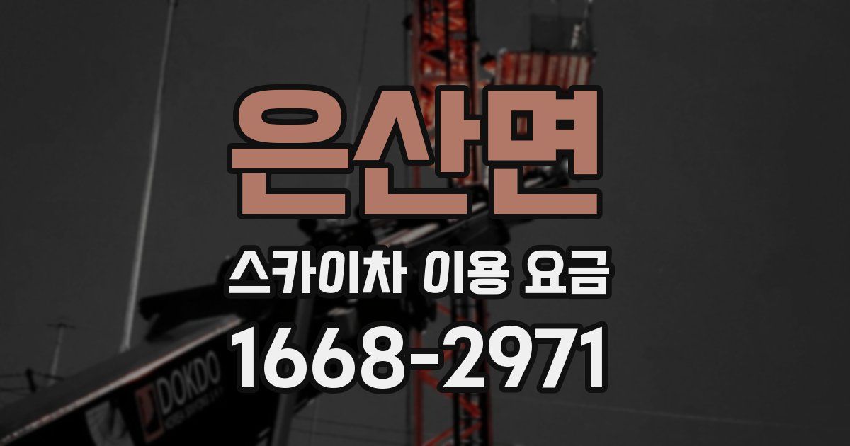 은산면 스카이차 이용 요금