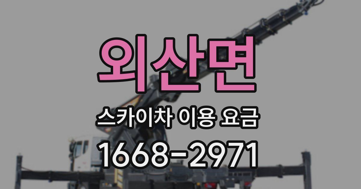 외산면 스카이차 이용 요금