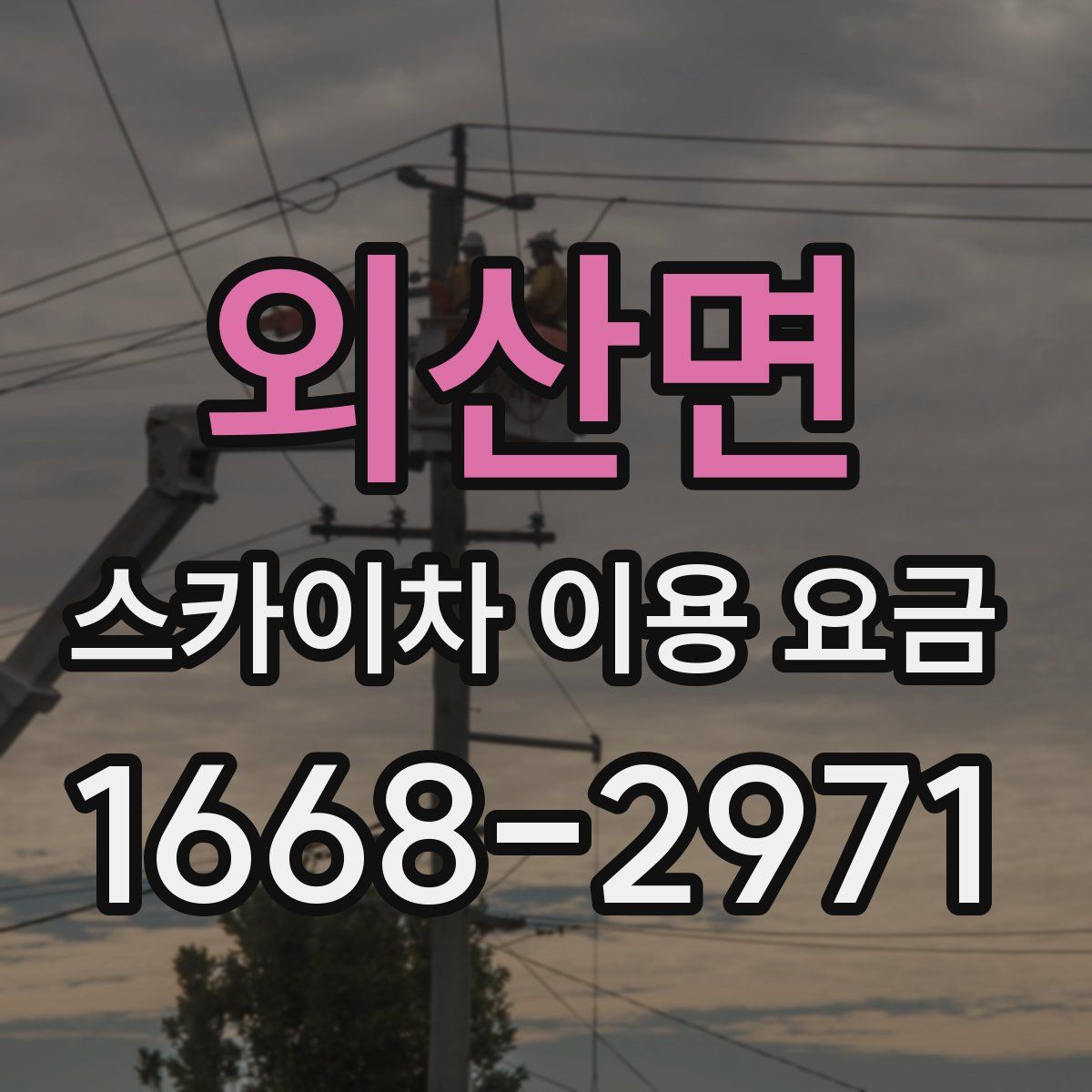 외산면 스카이차 이용 요금
