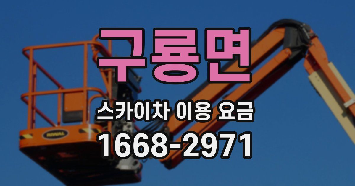 구룡면 스카이차 이용 요금