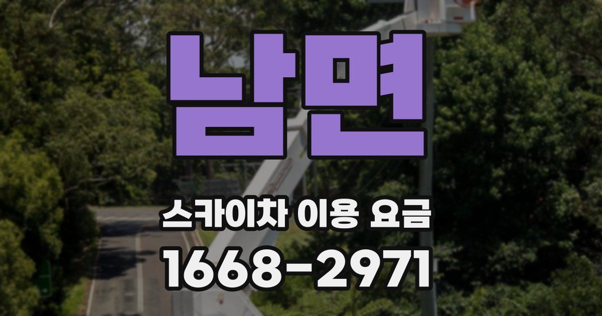 남면 스카이차 이용 요금