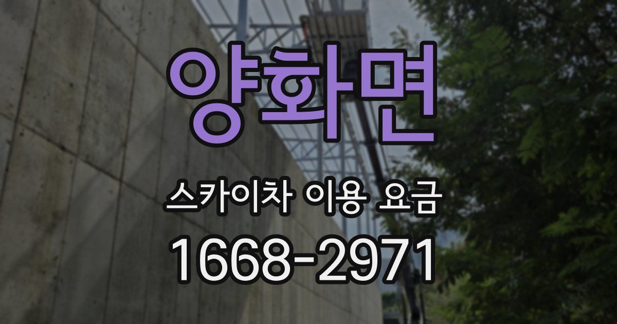 양화면 스카이차 이용 요금