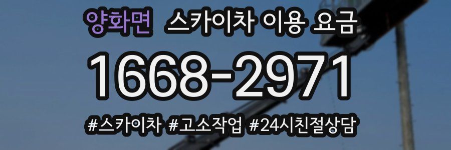 양화면 스카이차 이용 요금