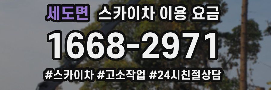 세도면 스카이차 이용 요금