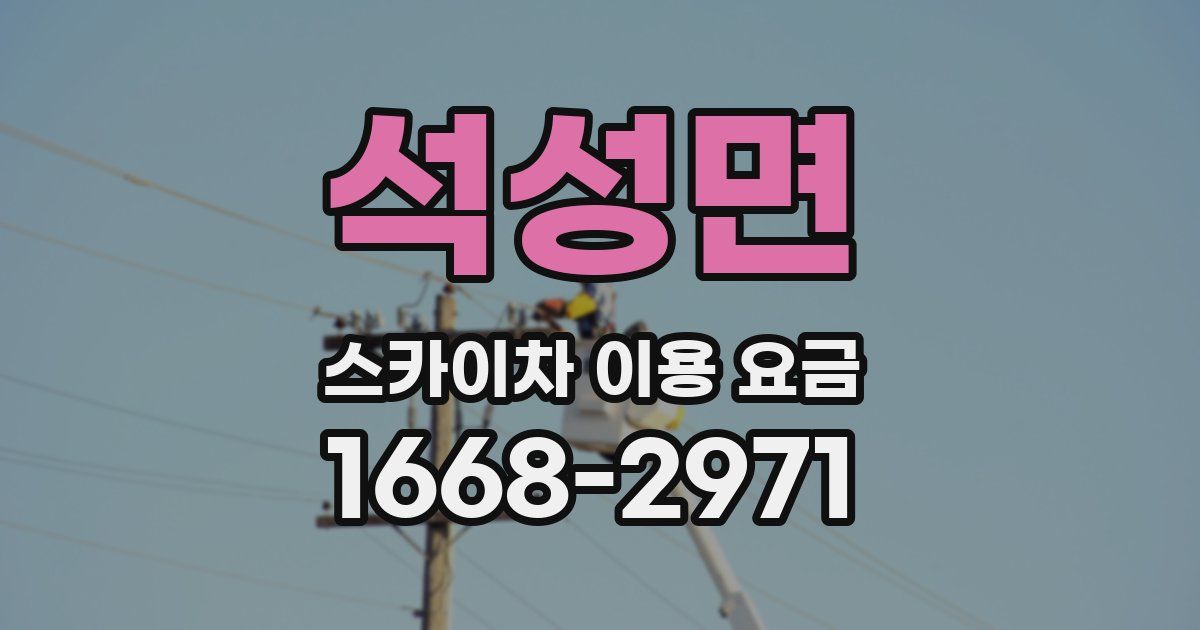 석성면 스카이차 이용 요금