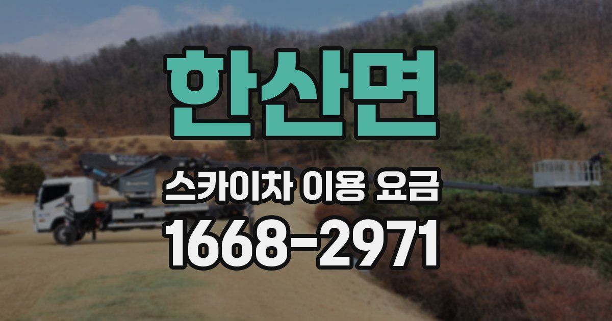 한산면 스카이차 이용 요금