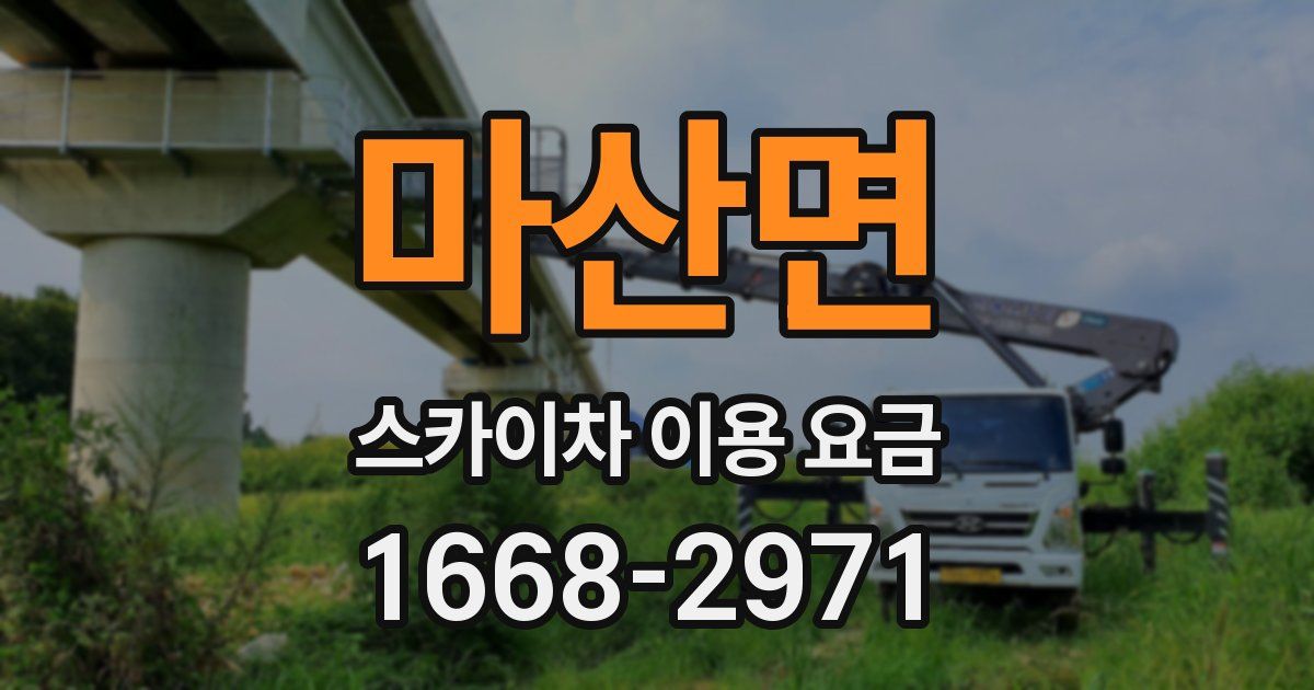 마산면 스카이차 이용 요금