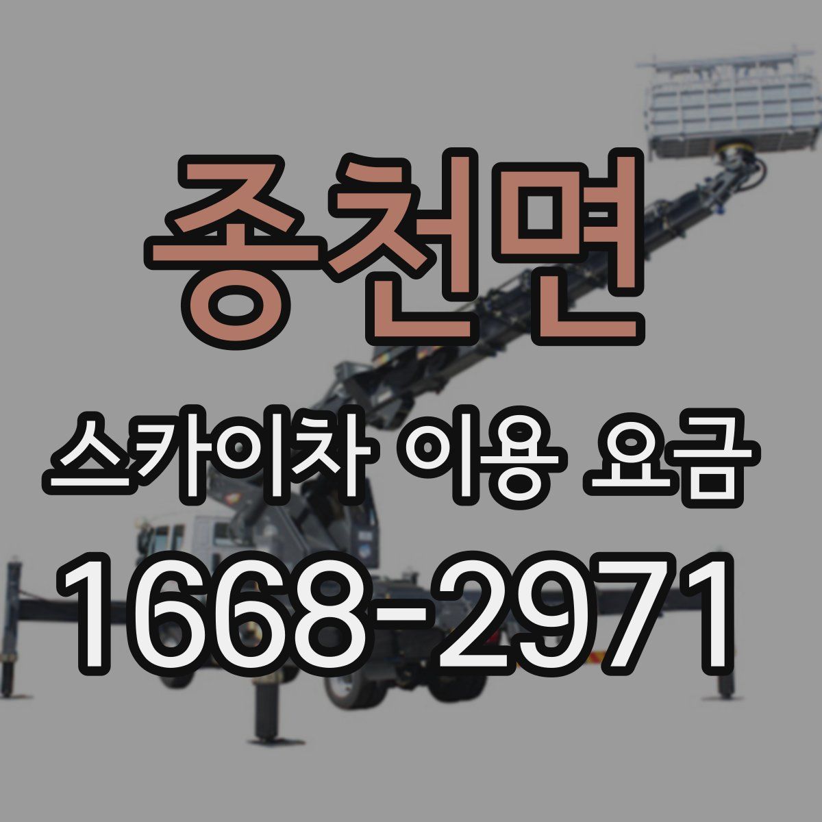 종천면 스카이차 이용 요금