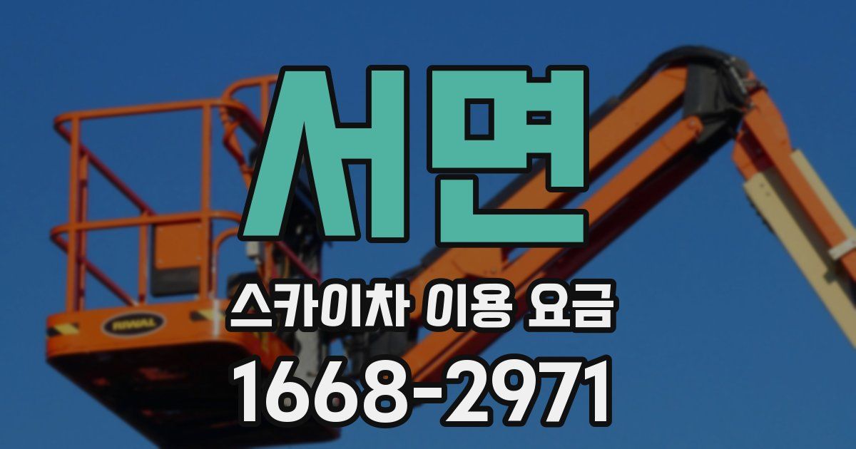 서면 스카이차 이용 요금