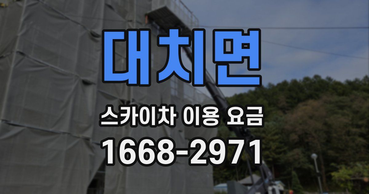 대치면 스카이차 이용 요금
