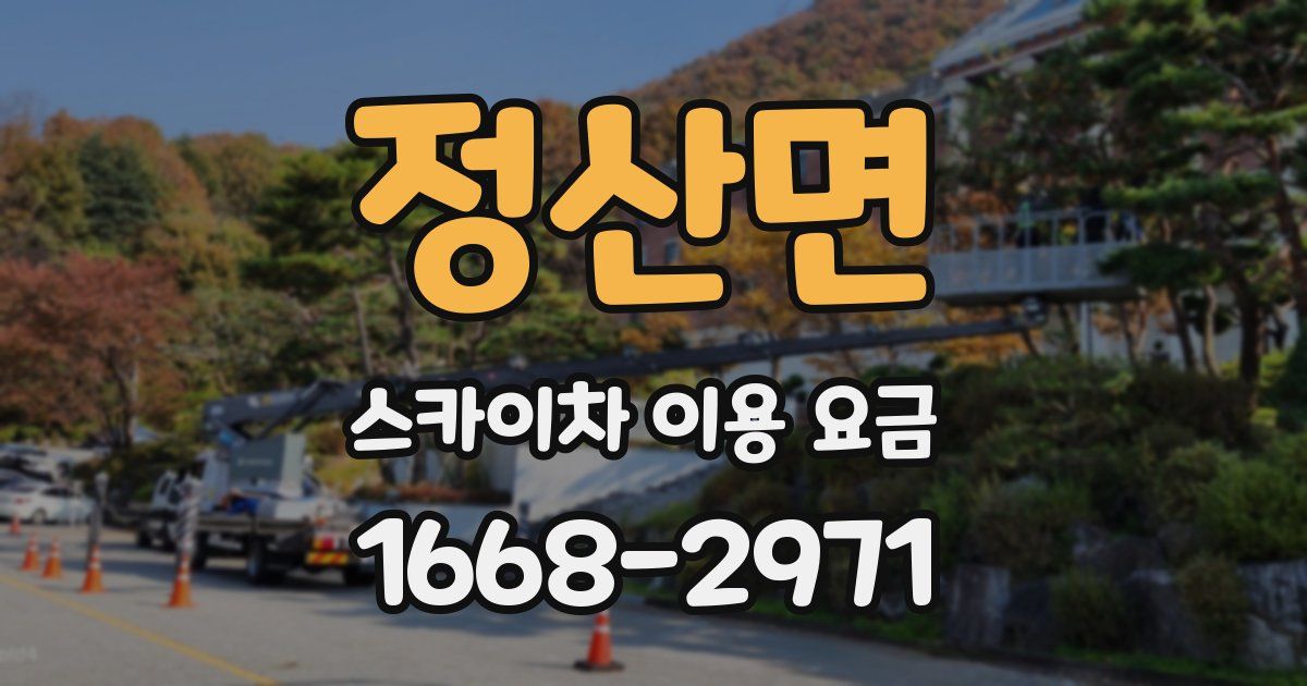 정산면 스카이차 이용 요금