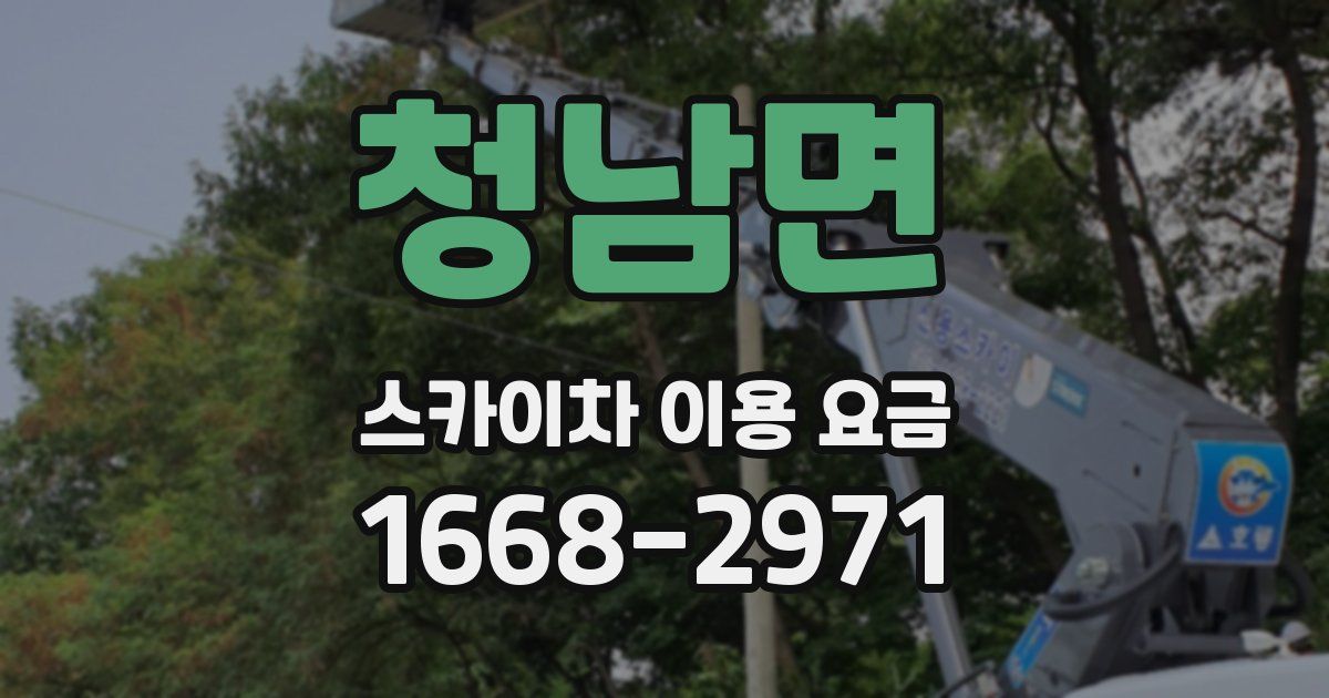 청남면 스카이차 이용 요금