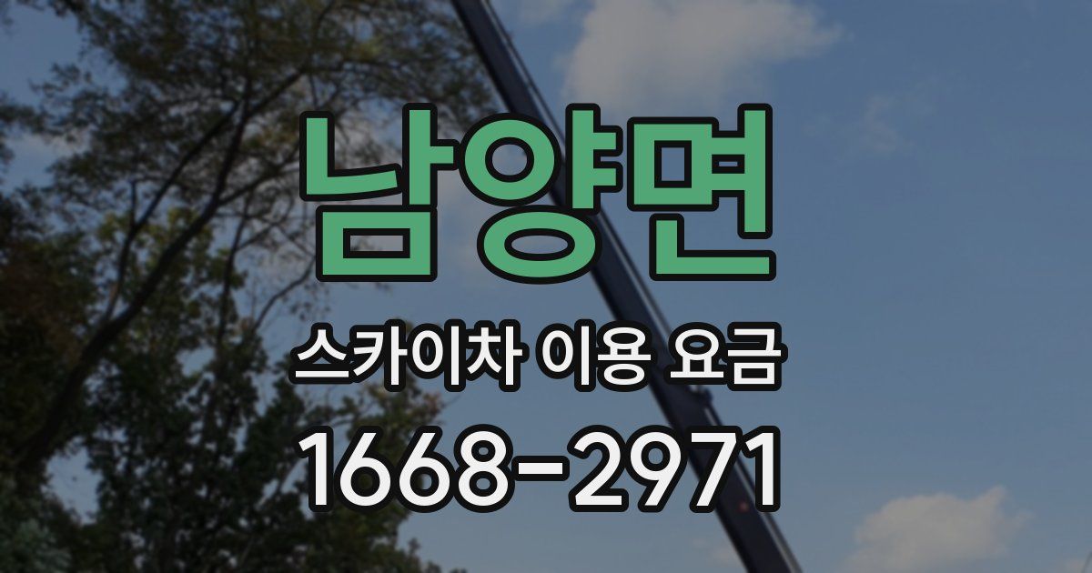 남양면 스카이차 이용 요금