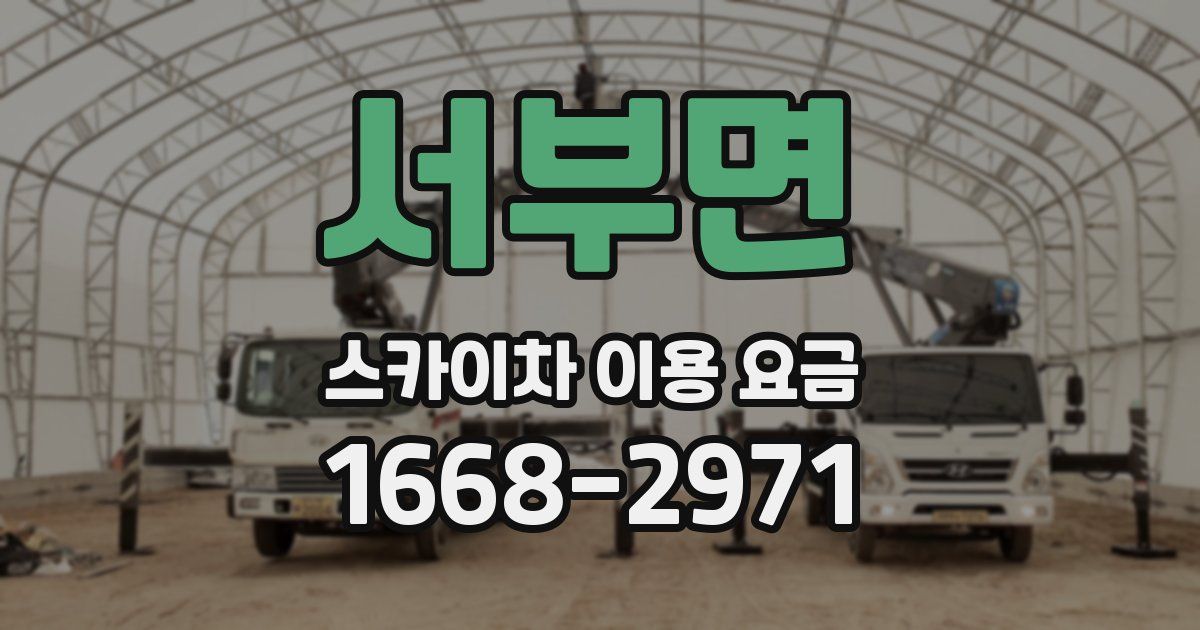 서부면 스카이차 이용 요금