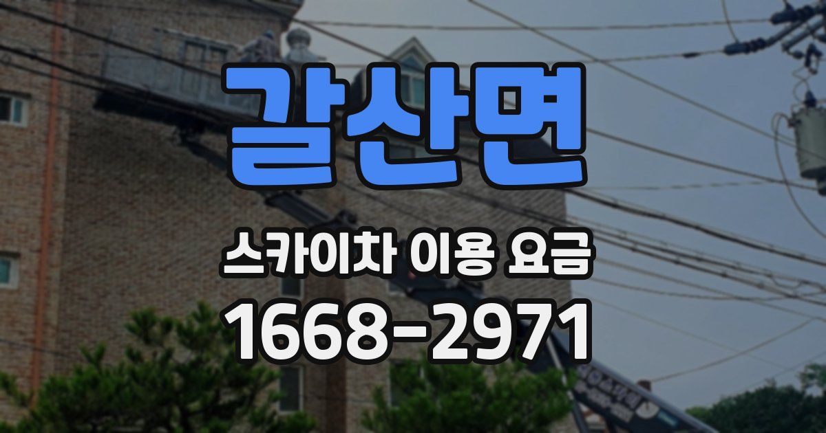 갈산면 스카이차 이용 요금
