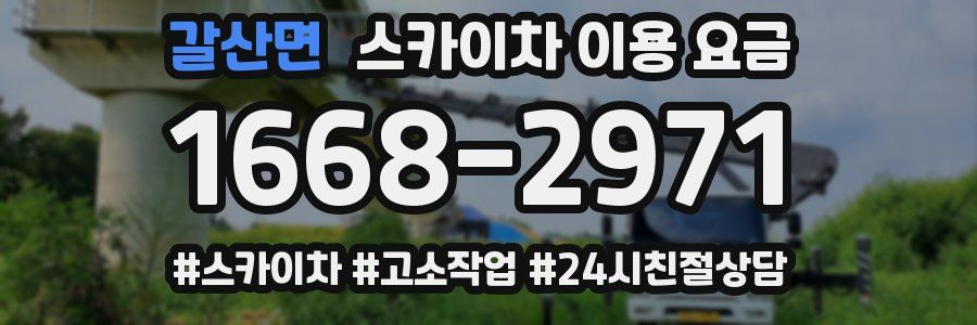 갈산면 스카이차 이용 요금