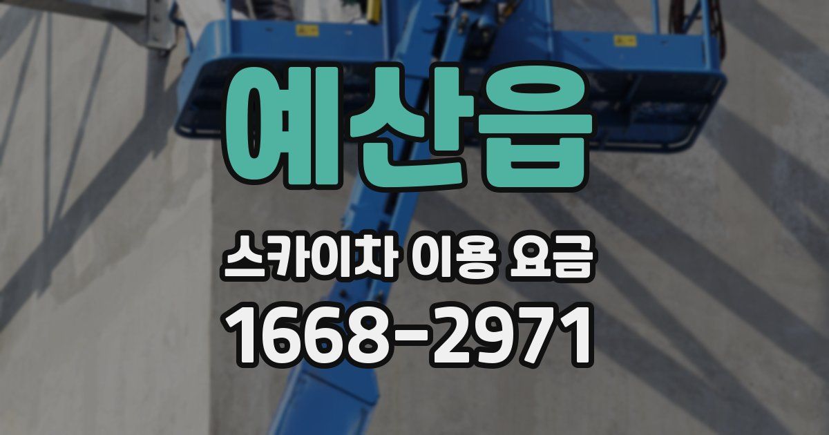 예산읍 스카이차 이용 요금