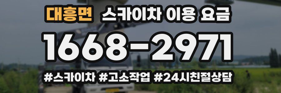 대흥면 스카이차 이용 요금