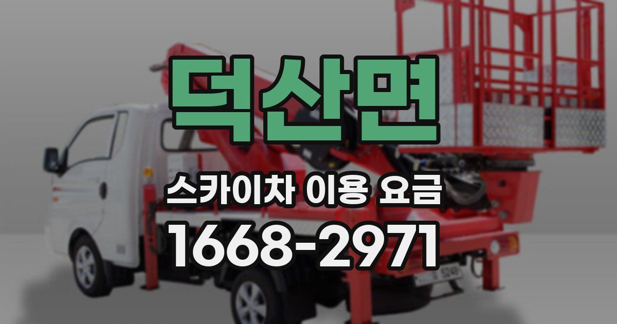 덕산면 스카이차 이용 요금