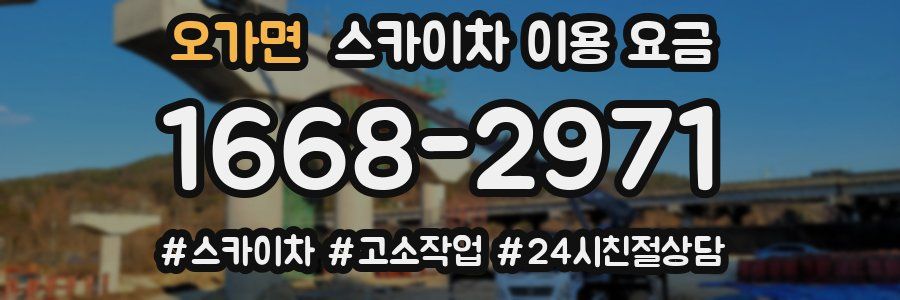 오가면 스카이차 이용 요금