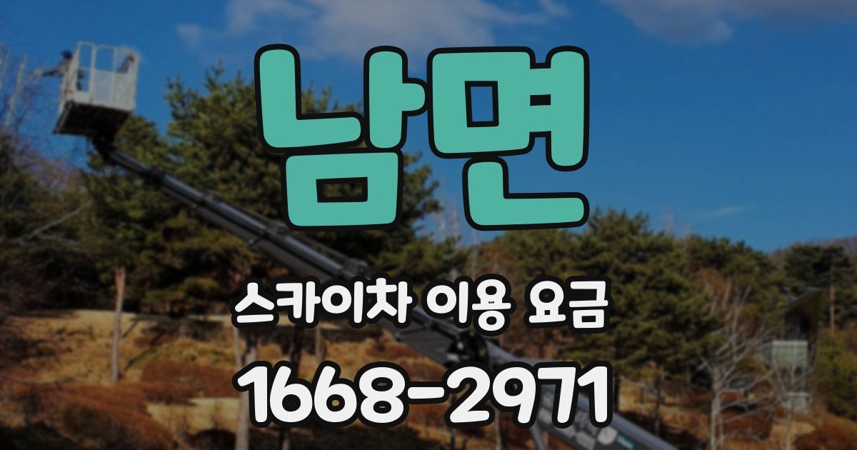 남면 스카이차 이용 요금