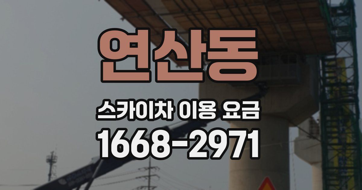 연산동 스카이차 이용 요금