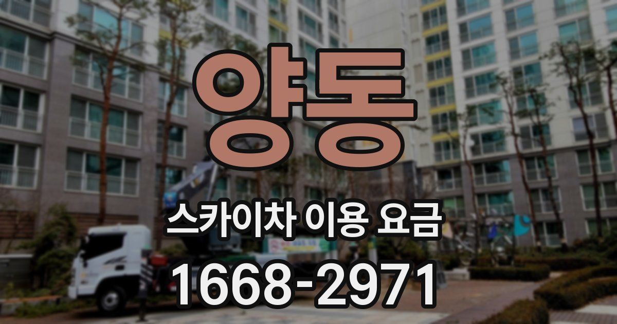 양동 스카이차 이용 요금
