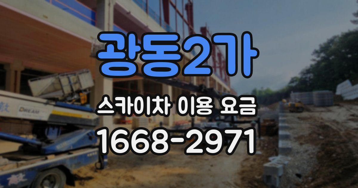 광동2가 스카이차 이용 요금