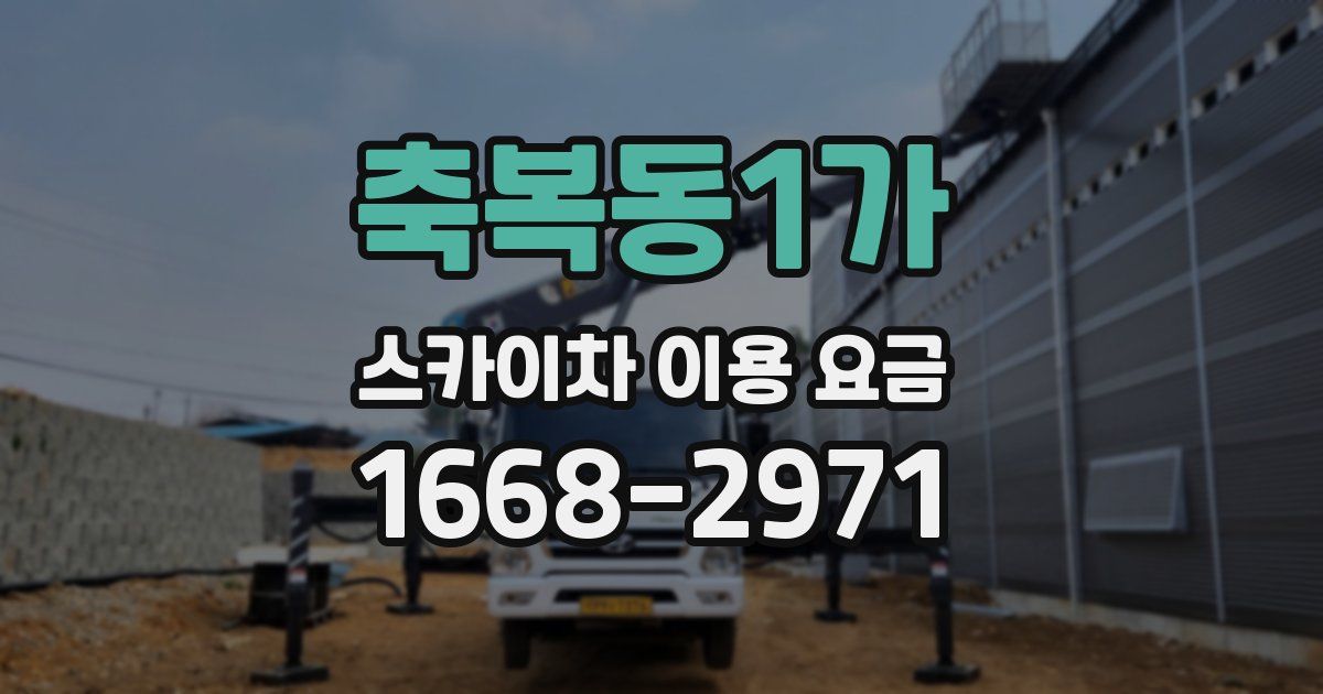 축복동1가 스카이차 이용 요금