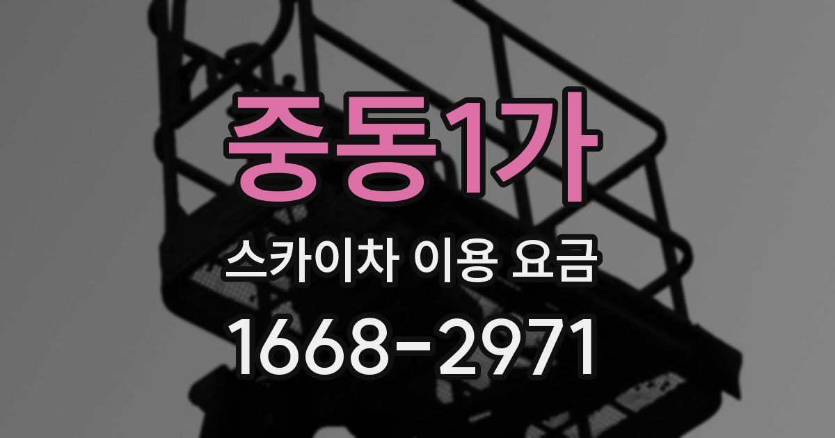 중동1가 스카이차 이용 요금