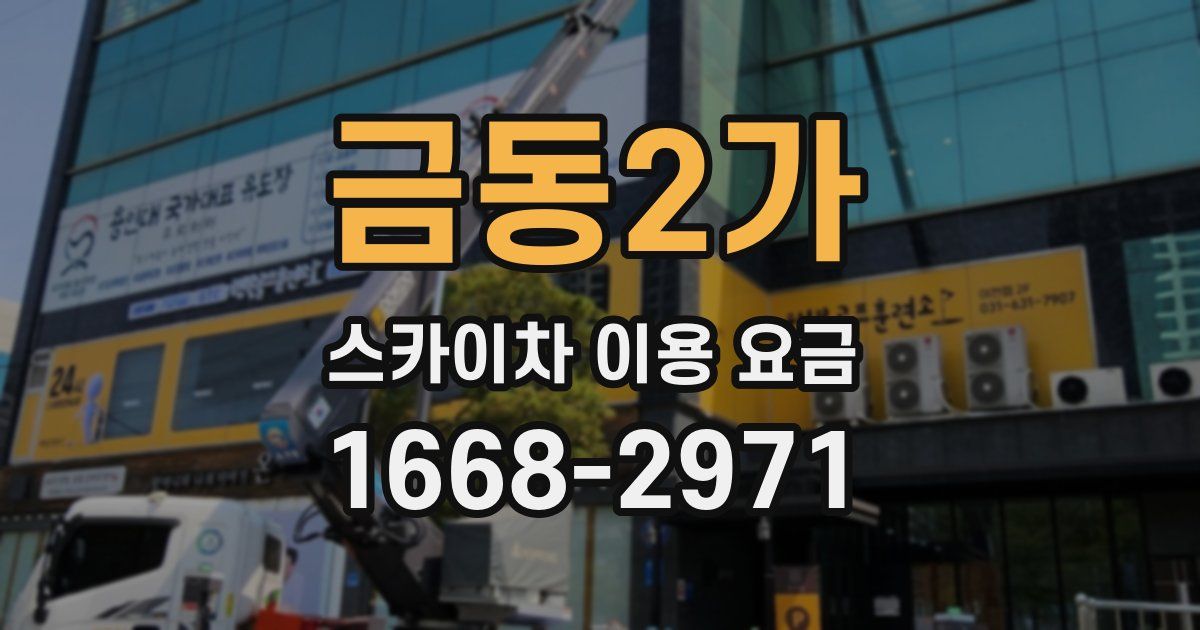 금동2가 스카이차 이용 요금