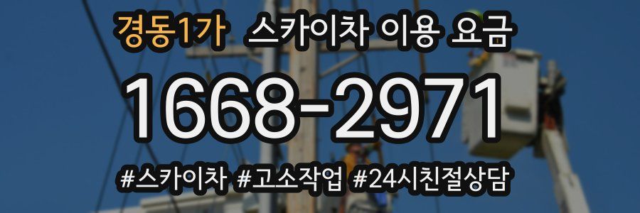 경동1가 스카이차 이용 요금