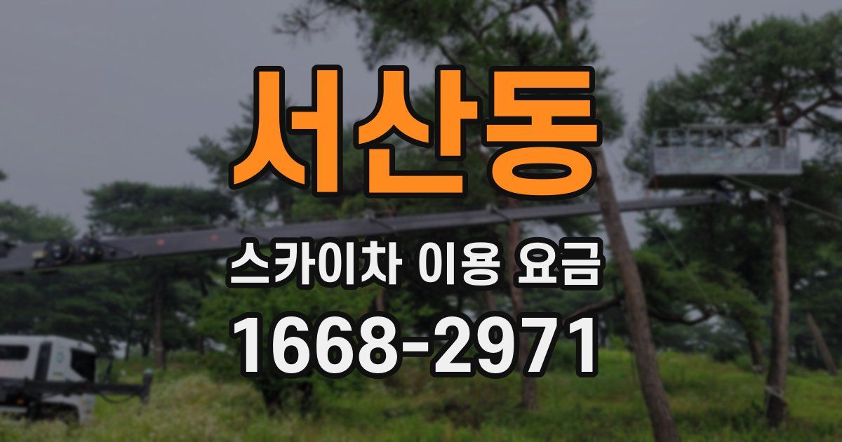 서산동 스카이차 이용 요금
