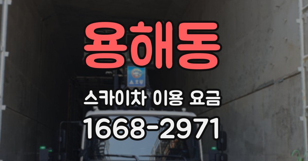 용해동 스카이차 이용 요금