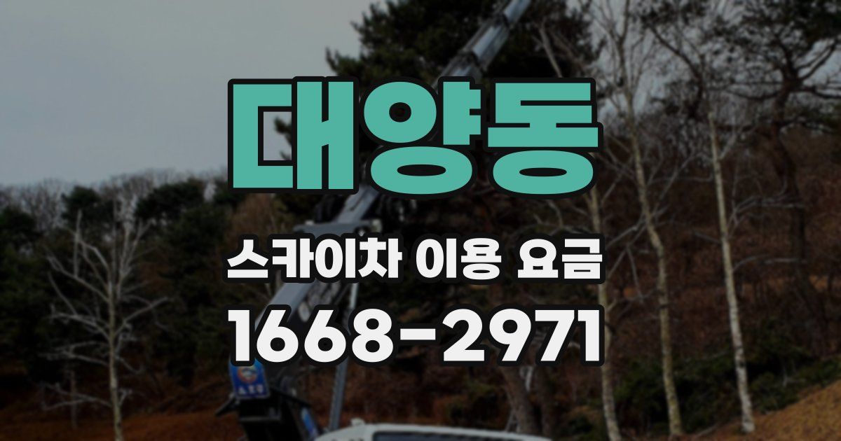 대양동 스카이차 이용 요금