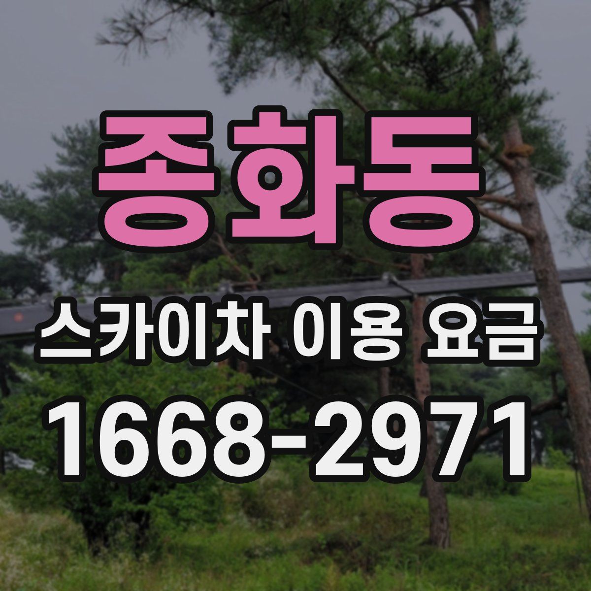종화동 스카이차 이용 요금