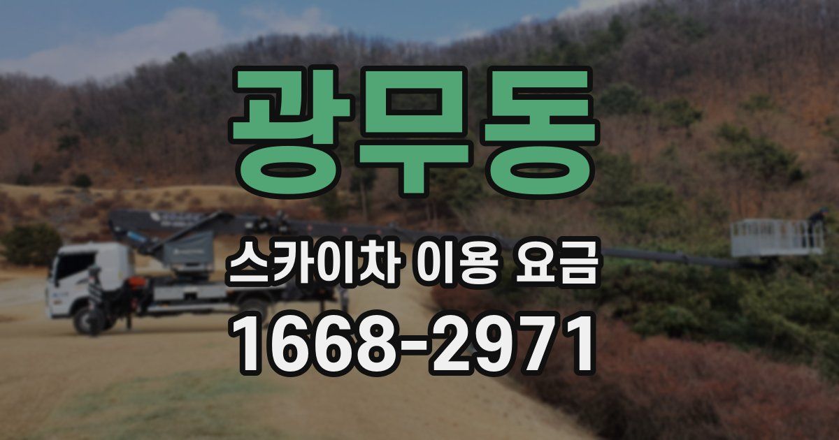 광무동 스카이차 이용 요금