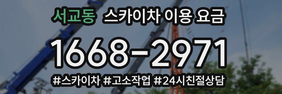 서교동 스카이차 이용 요금