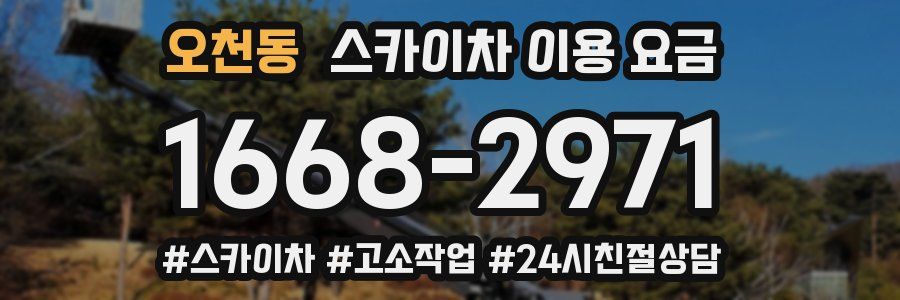 오천동 스카이차 이용 요금