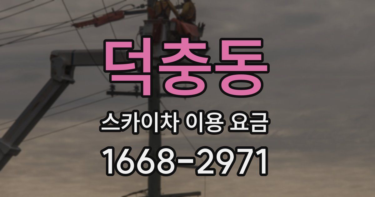 덕충동 스카이차 이용 요금