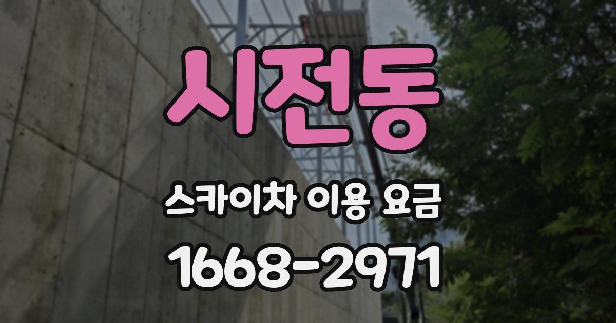 시전동 스카이차 이용 요금