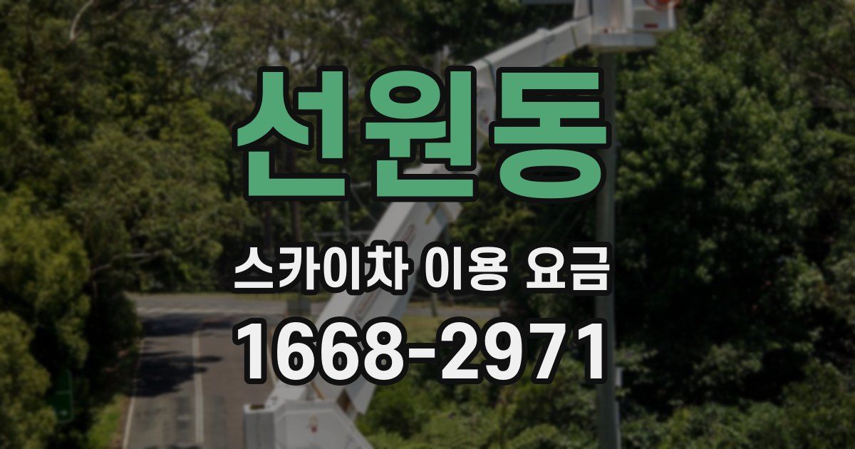 선원동 스카이차 이용 요금
