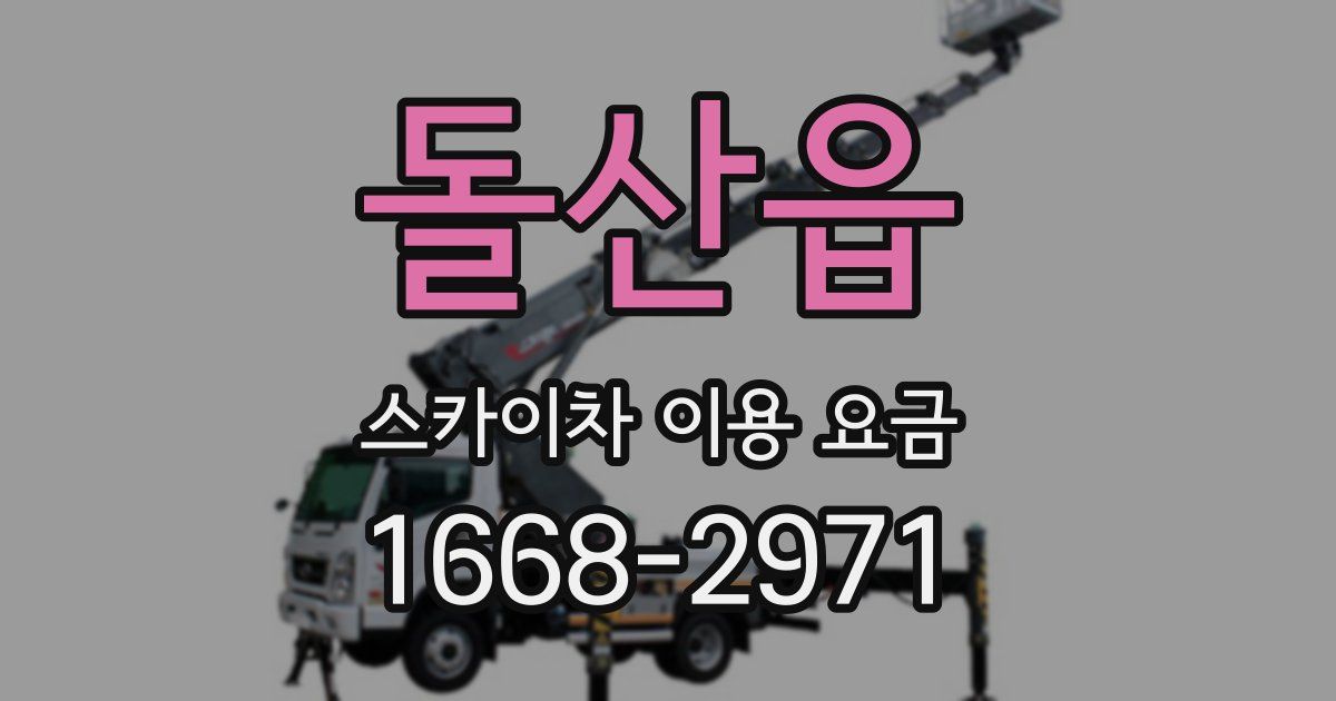 돌산읍 스카이차 이용 요금
